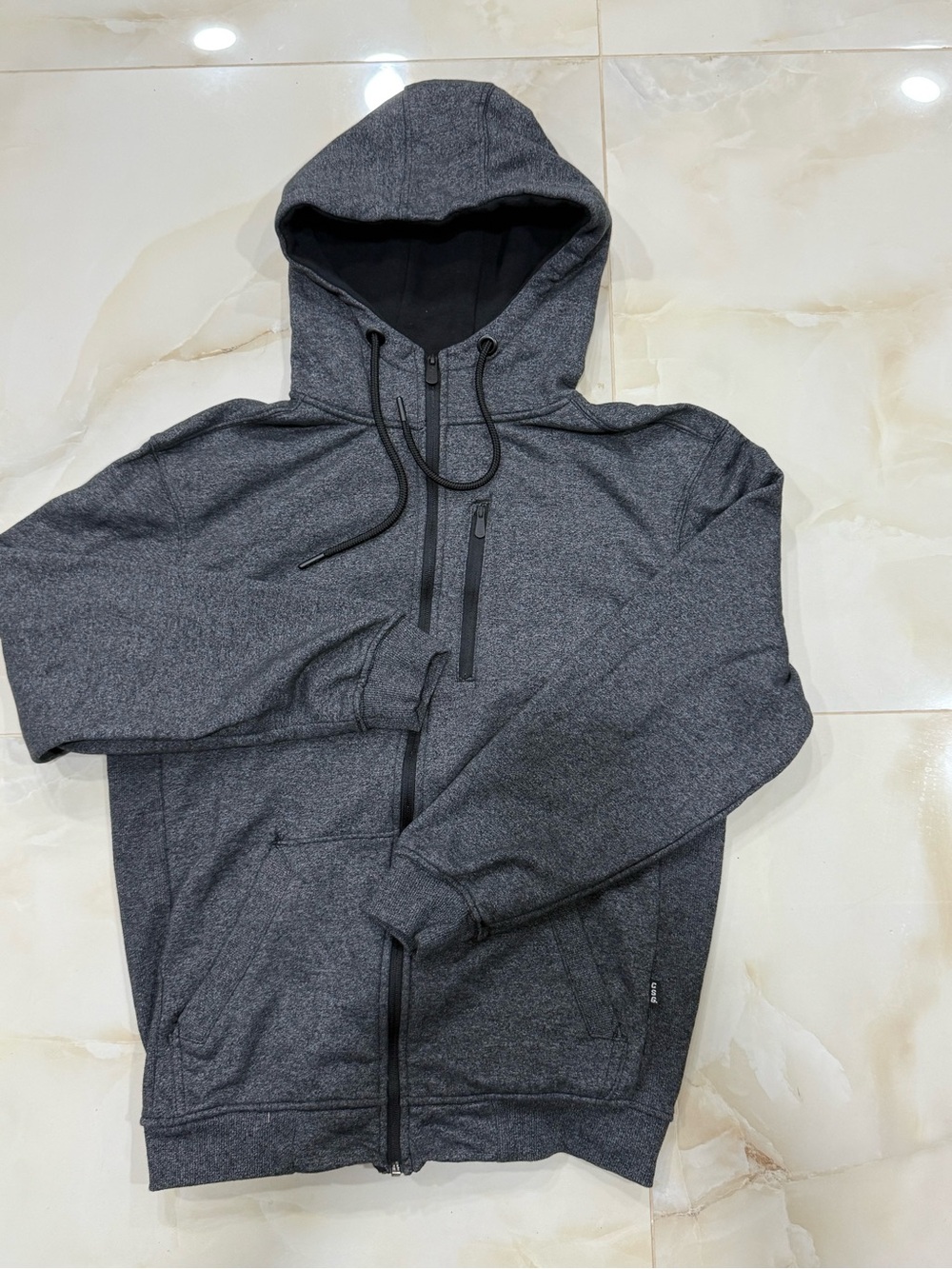 Men's Charcoal Performance Zip Hoodie Jacket